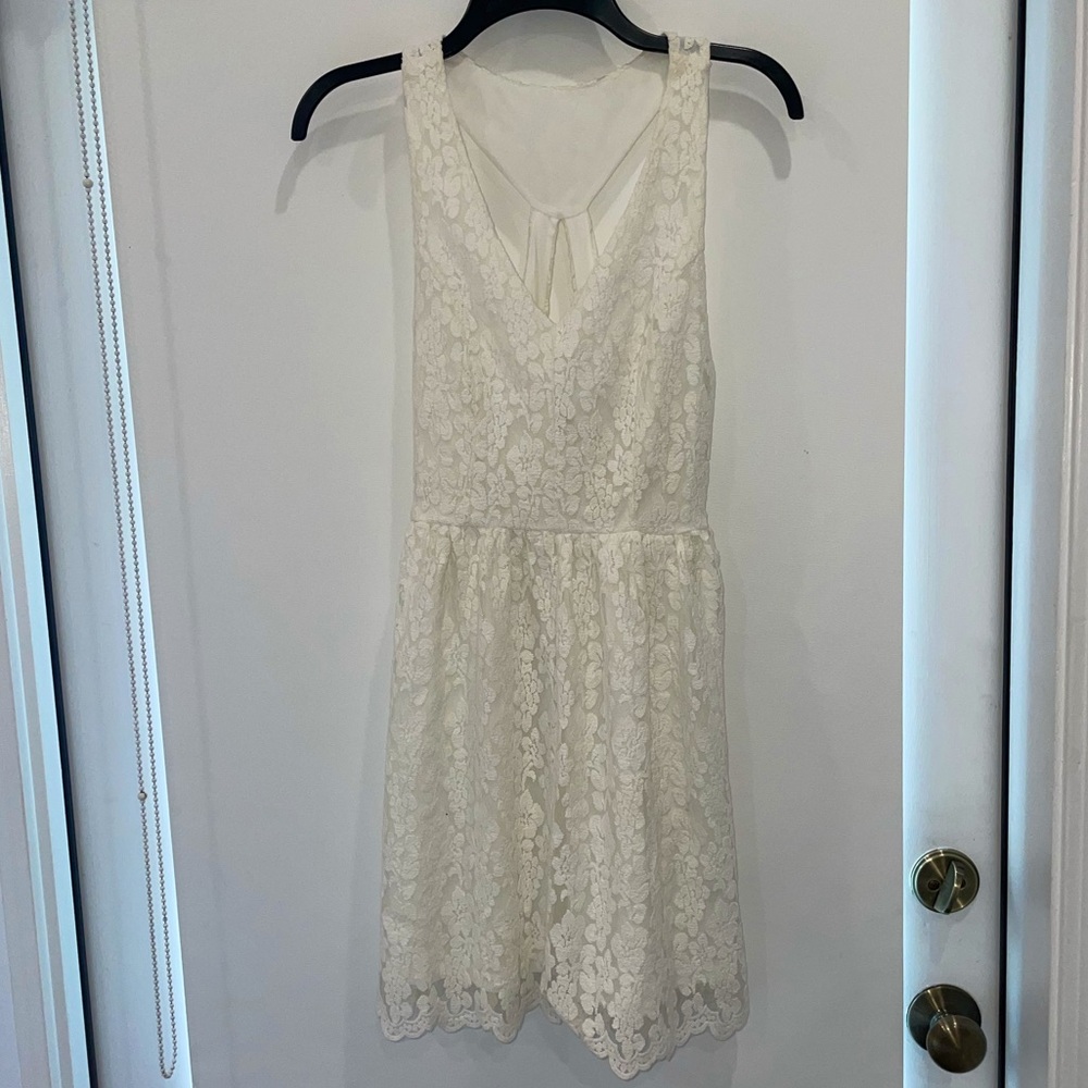 Altar’d State ivory lace mini dress